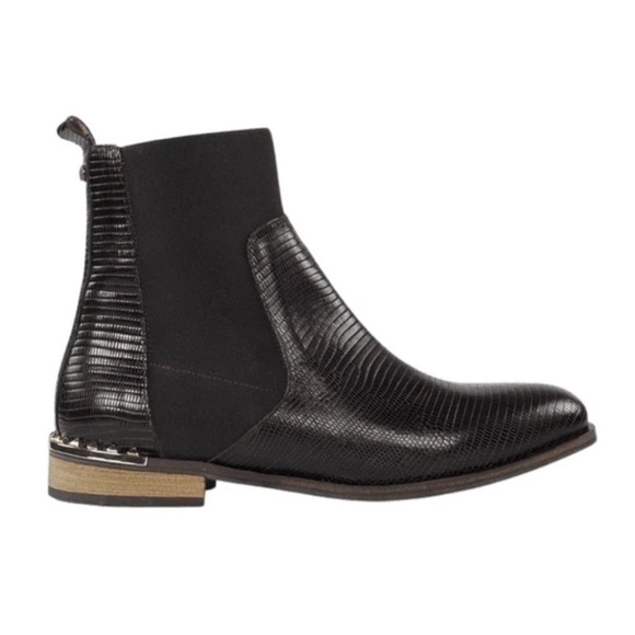 Free People Leather Studded Chelsea Boots - Picture 3 of 9